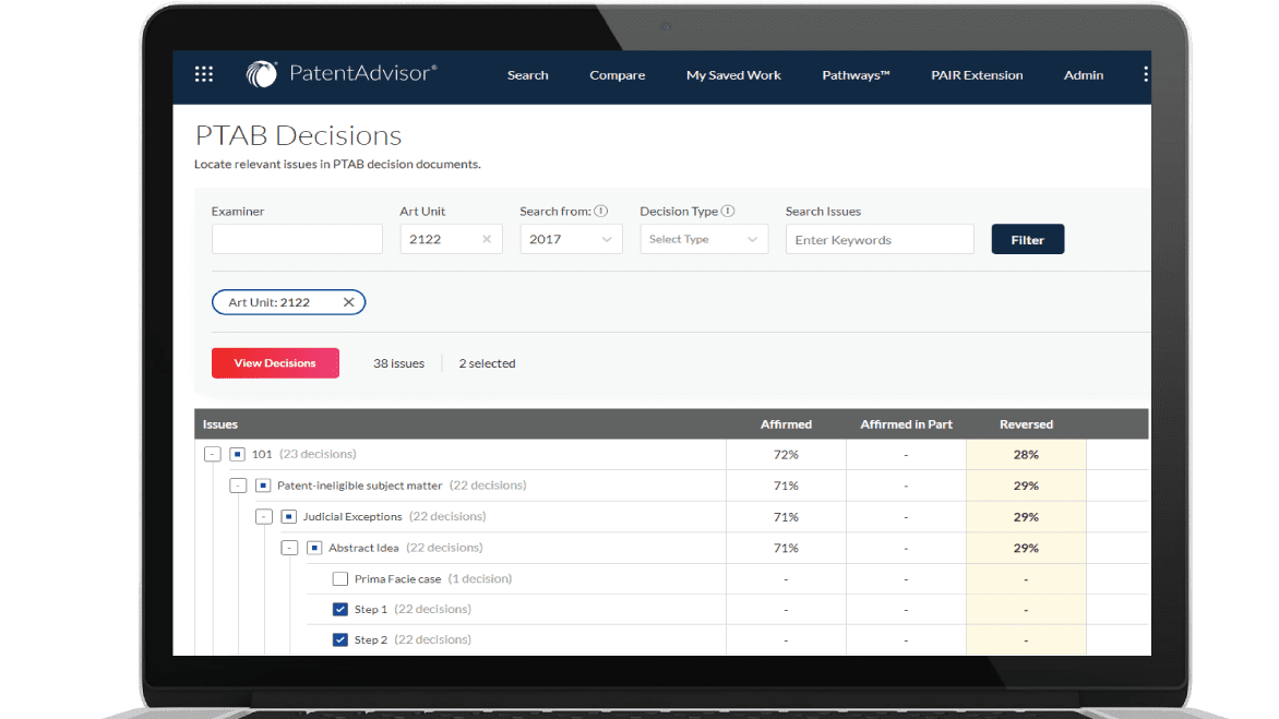 LNIP New PatentAdvisor Landing page image - PTAB