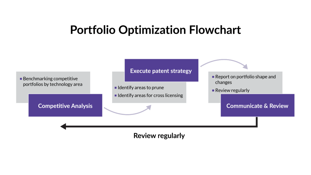 Patent portfolio optimization flow chart